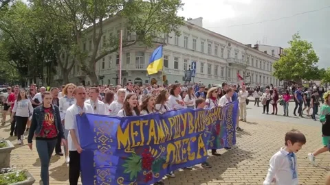 March in support of ukraine Stock Footage 171770829