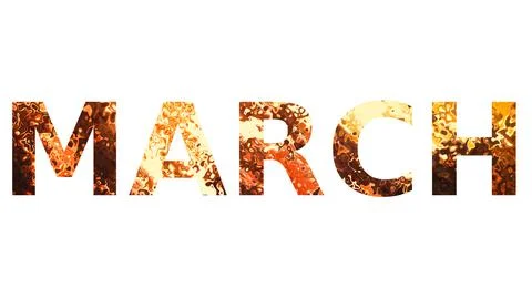 MARCH text image - Typography stock design word image Stock Illustration