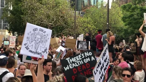 March in Townhall Stock Footage 138999374