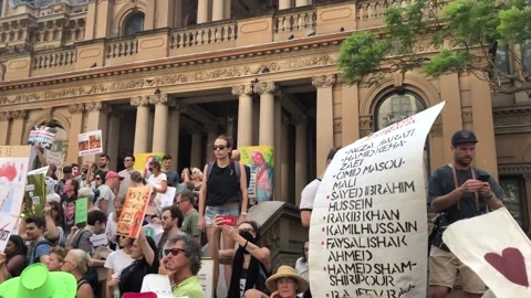 March in Townhall Stock Footage 139001972