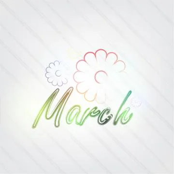March typography 스톡 일러스트