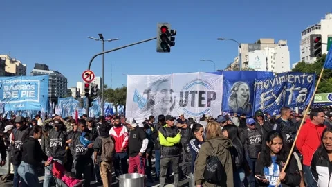 March in unity against the adjustment of the IMF. Stock Footage 241519293
