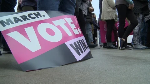 March Vote Win Womens March 스톡 동영상 102916554