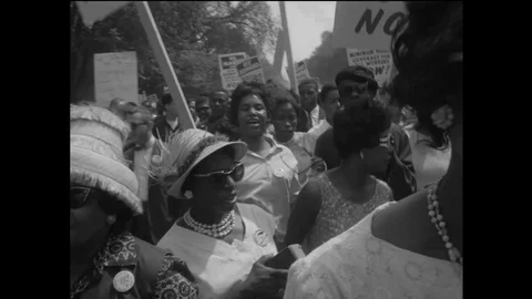 The March on Washington in 1963. Video stock 123372639