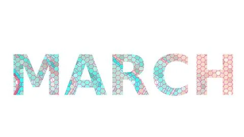 MARCH Word text design image stock Stock Illustration
