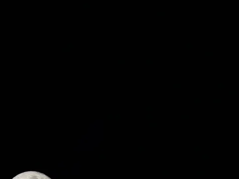 March Worm Moon 99 Percent Full, Waning Gibbous Stock Footage 73457276