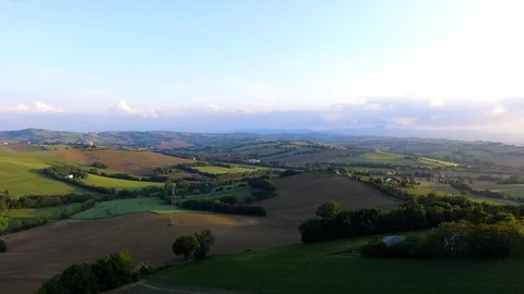 Marche countryside at sunset Stock Footage 116081529