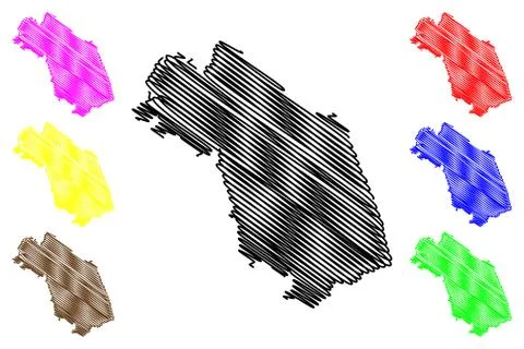 Marche map vector.. Stock Illustration