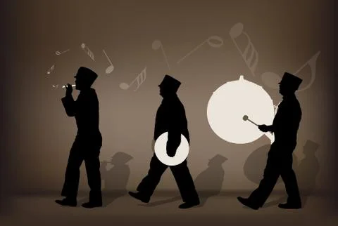 Marching Band 2 Stock Illustration
