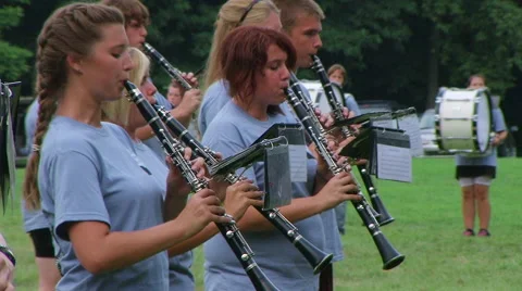 Marching Band Clarinets Stock Footage 66289678