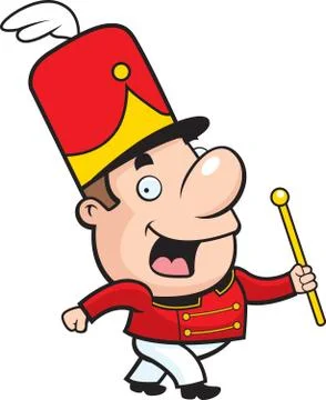 Marching band conductor Stock Illustration