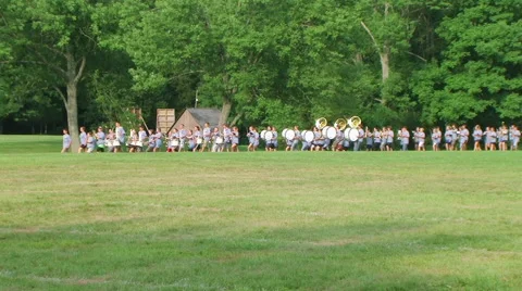 Marching Band Entance Stock Footage 66293756