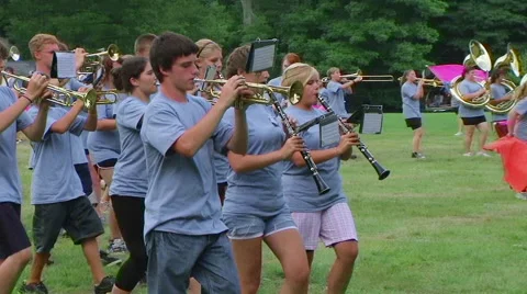 Marching Band Formation Stock Footage 66292713