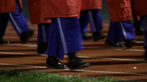 Marching Band Legs Stock Footage 34851133