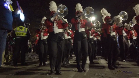 Marching Band at night Stock-Footage 125409731