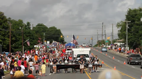 Marching Band in Parade Stock Footage 26147746