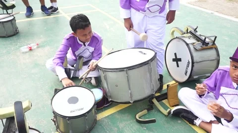 Marching band rest Stock Footage 249609930