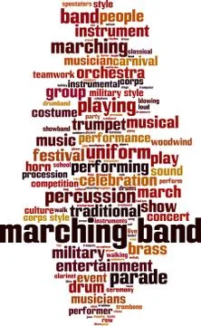 Marching band word cloud イラスト素材