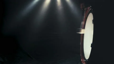 Marching Bass Drum, Single and Double Beat Stock Footage 146197516