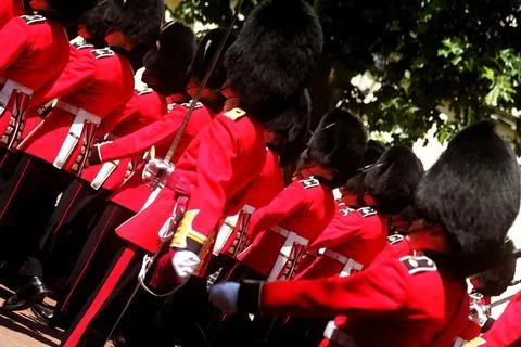 Marching Guardsmen Stock Photos