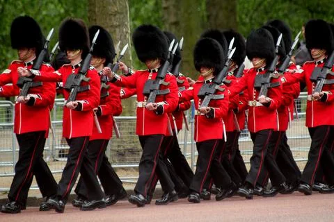 Marching guardsmen Stock Photos