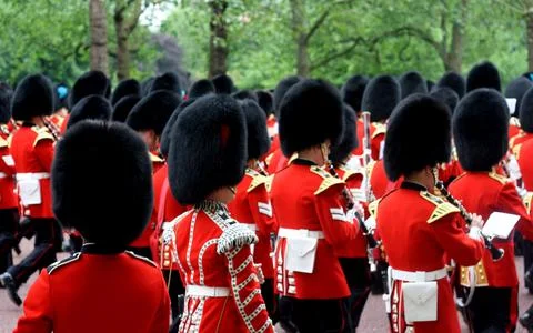 Marching guardsmen Stock Photos