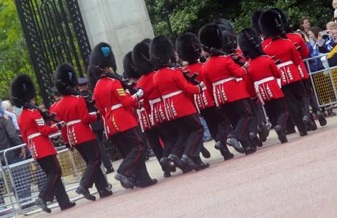 Marching guardsmen Stock Photos