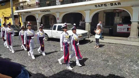 Marching in a parade 스톡 동영상 118869590