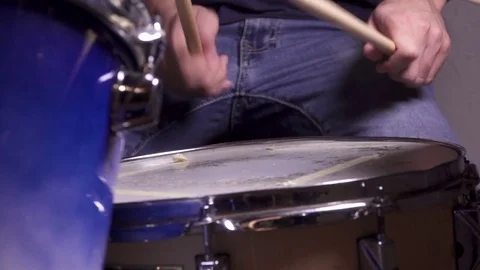 Marching Snare, Slow Motion Stock Footage 81829807