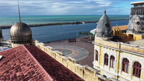 Marco Zero Square At Recife In Pernambuco Brazil. Stock Footage 337425150