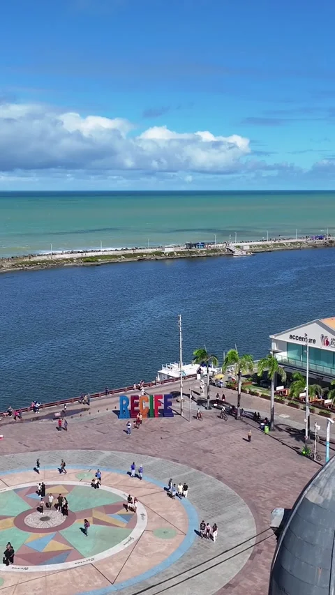 Marco Zero Square In Recife In Pernambuco Brazil Northeastern. Vídeo Stock 338216057