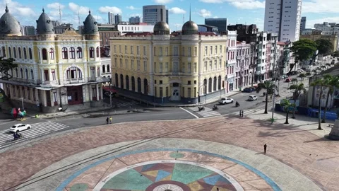Marco Zero Square At Recife In Pernambuco Brazil. Video stock 338263402