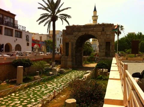 Marcus Aurelius Arch, Tripoli, Libya. Stock Photos