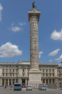 Marcus Aurelius Column Rome Rome, Italy - June 30, 2014: Roman Victory Col... Stock Photos