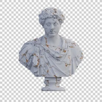 Marcus Aurelius  statue, 3d renders, isolated, perfect for your design Stock Illustration
