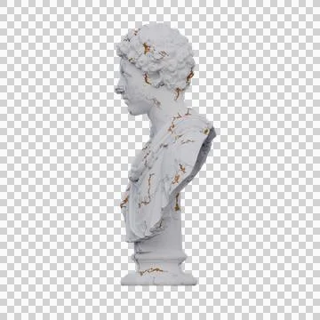 Marcus Aurelius  statue, 3d renders, isolated, perfect for your design Stock Illustration