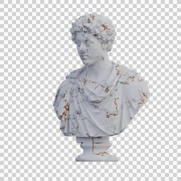Marcus Aurelius  statue, 3d renders, isolated, perfect for your design Stock Illustration