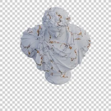 Marcus Aurelius  statue, 3d renders, isolated, perfect for your design Stock Illustration