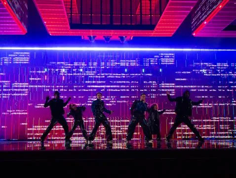 Marcus &amp; Martinus performing at Semifinal 1 of Eurovision 2024 Stock Photos