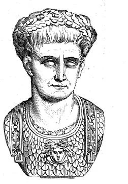 Marcus Ulpius Traianus Maior 30 AD 100 Roman senator who lived in the 1st Stock Illustration
