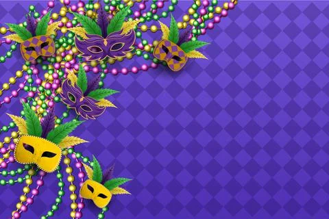 Mardi gras background with copy space. vector design illustration Stock Illustration
