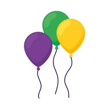 Mardi gras balloons Stock-Illustration
