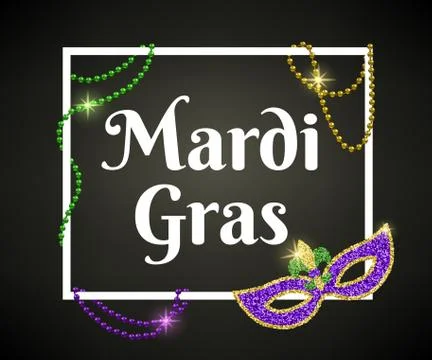 Mardi Gras card Stock Illustration