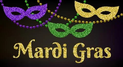 Mardi Gras card Stock Illustration