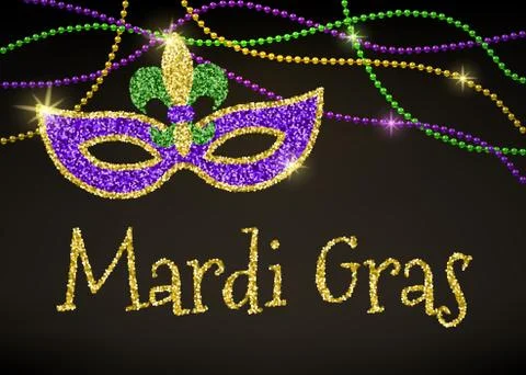 Mardi Gras card Stock Illustration
