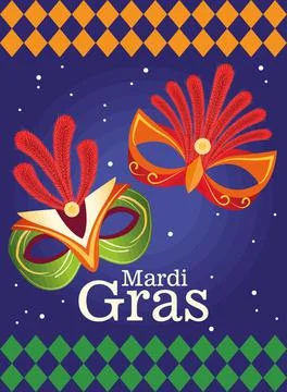 Mardi gras card Stock-Illustration