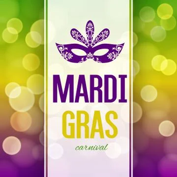 Mardi Gras carnival background Stock Illustration