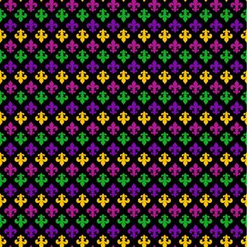 Mardi Gras Carnival seamless pattern with fleur-de-lis. Mardi Gras endless Stock Illustration