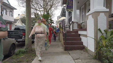 Mardi Gras Dead beans Parade Stock-Footage 125410000