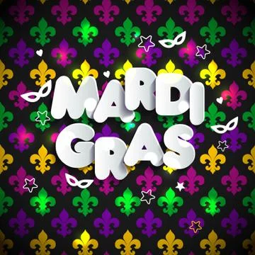 Mardi Gras decoration. seamless pattern Stock Illustration